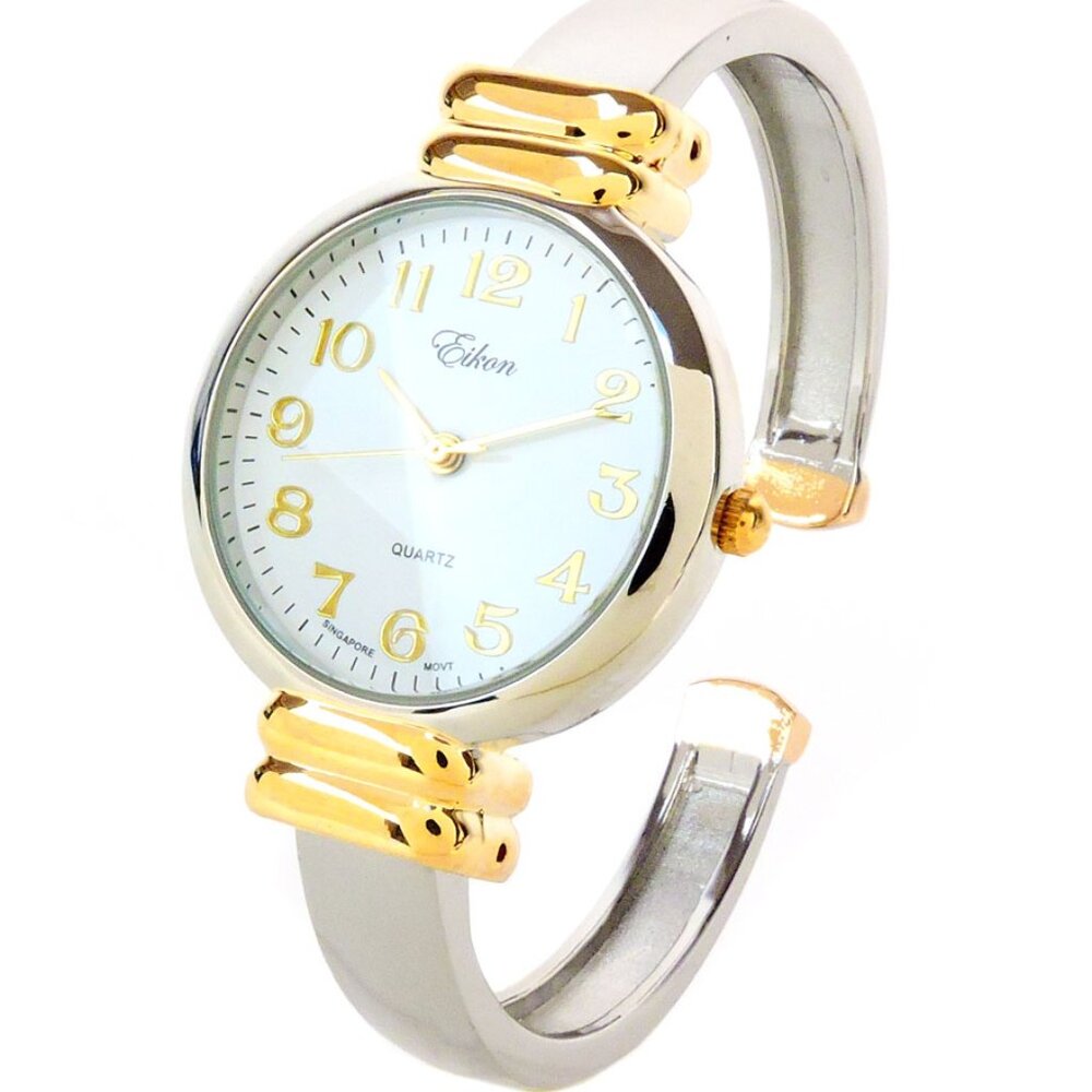 2Tone Slim Case Women's Bangle Cuff Watch